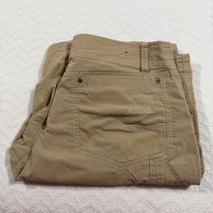 Kuhl Mens 36x10 Outdoor Cargo‎ Shorts Tan "Born In The Mountains" Hiking Camping